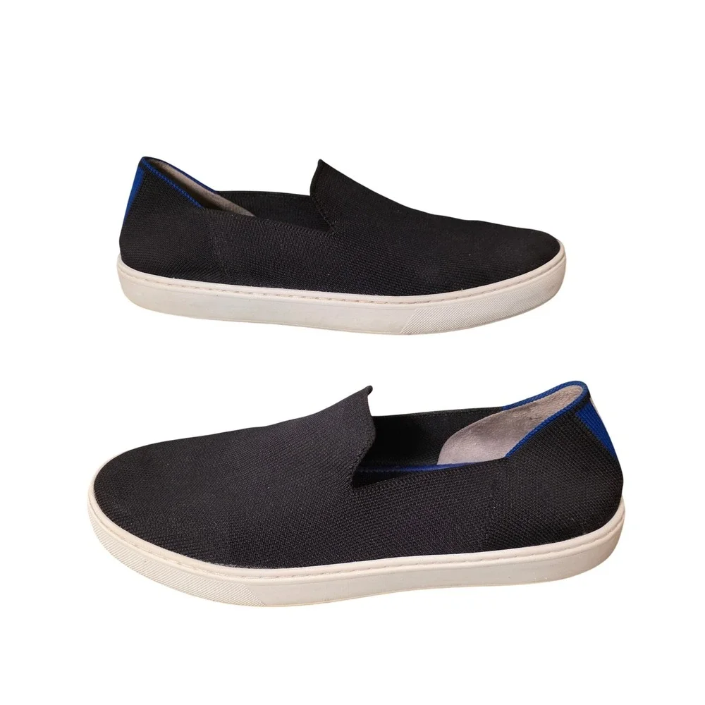 Rothys The Sneaker Black Solid Slip On Knit Shoes Womens‎ 10.5
